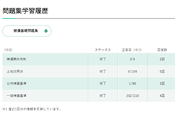 学習履歴の確認